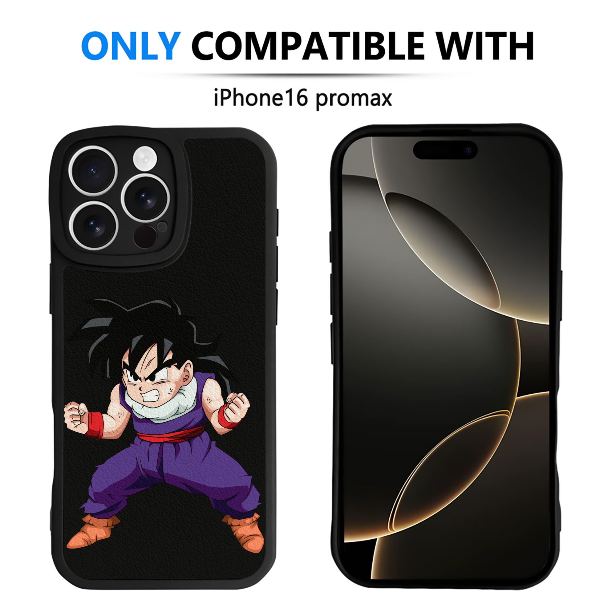 （画像用） ドラゴンボール 孫 悟飯（そんごはん）DRAGON BALL Son Gohan 【iPhone 16シリーズ対応】シリコンスマホケース（レザー調） 材質：シリコン